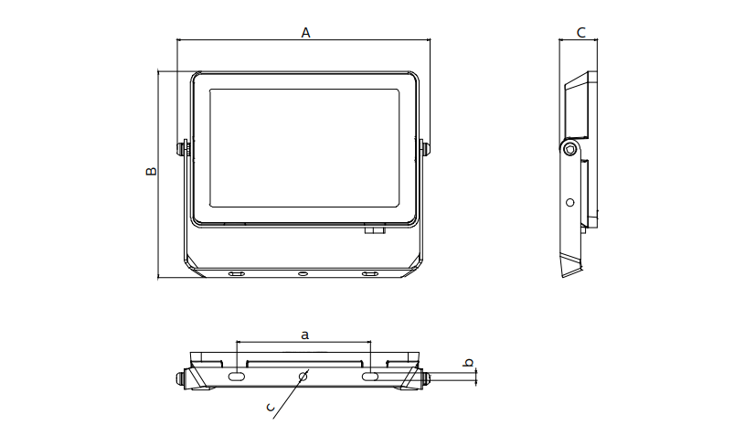 Kích thước Đèn pha Essential SmartBright LED Philips Floodlight BVP150 G2 LED63/CW 70W SWB CE 220-240V Kích thước Đèn pha Essential SmartBright LED Philips Floodlight BVP150 G2 LED63/CW 70W SWB CE 220-240V