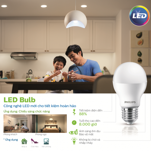 Bóng đèn Ess LED Bulb Philips 7W E27 6500K 230V A60 Bóng đèn Ess LED Bulb Philips 7W E27 6500K 230V A60