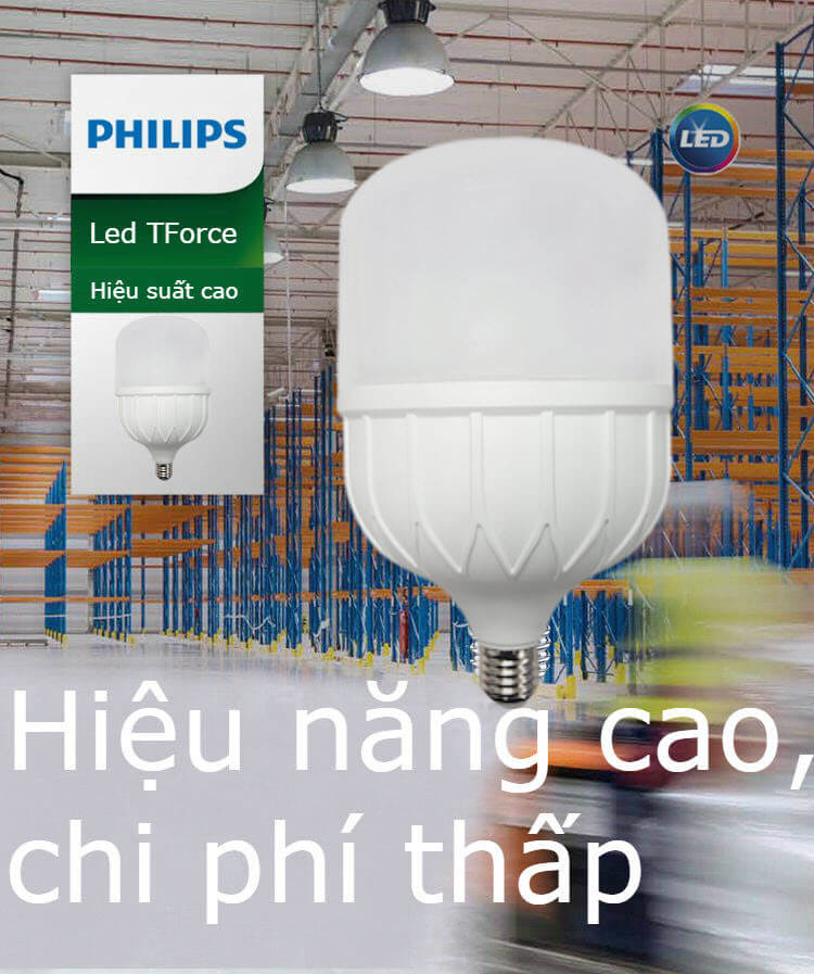Bóng đèn Led trụ Philips TForce Core HB 48-50W E27 865 Hiệu năng cao, chi phí thấp Bóng đèn Led trụ Philips TForce Core HB 48-50W E27 865 Hiệu năng cao, chi phí thấp