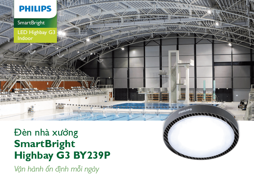 Đèn Higbay Led Philips chiếu sáng nhà xưởng Ess SmartBright HB G3BY239P LED60/CW PSU Đèn Higbay Led Philips chiếu sáng nhà xưởng Ess SmartBright HB G3BY239P LED60/CW PSU