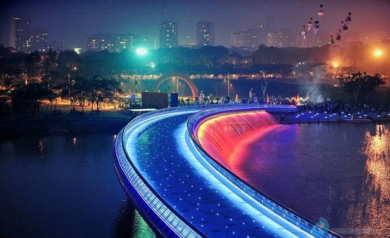 Hệ thống chiếu sáng Cầu Ánh Sao do chủ đầu tư Hệ thống chiếu sáng Cầu Ánh Sao do chủ đầu tư