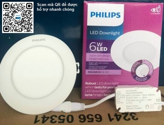 Đèn Downlight âm trần Led siêu mỏng Philips DL262 EC RD D100 6W W HV SNI 02 Đèn Downlight âm trần Led siêu mỏng Philips DL262 EC RD D100 6W W HV SNI 02