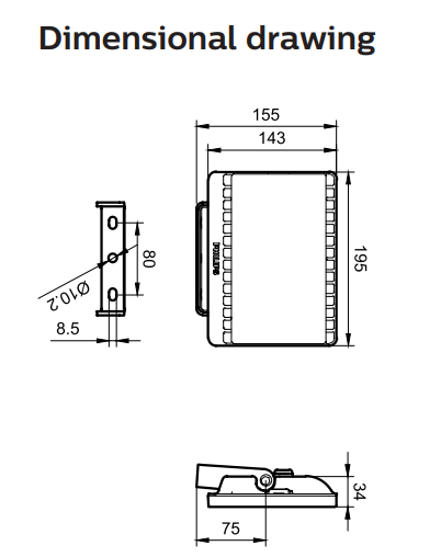 Đèn pha Led Philips Floodlight SmartBright BVP171 LED26/WW 30W WB GREY CE Đèn pha Led Philips Floodlight SmartBright BVP171 LED26/WW 30W WB GREY CE