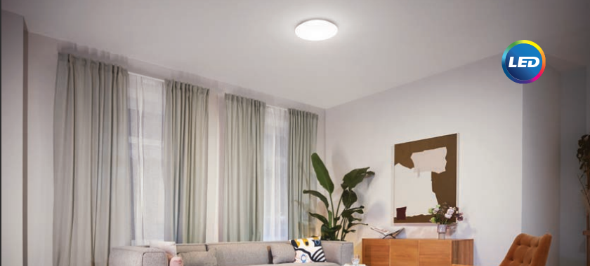 Đèn ốp trần LED Philips CL254 EC RD 20W 65K HV 02 trong không gian phòng khách Đèn ốp trần LED Philips CL254 EC RD 20W 65K HV 02 trong không gian phòng khách