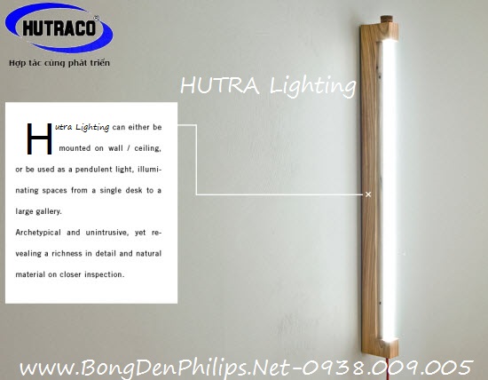 Bộ máng đèn gỗ HUTRA Lighting bóng Ledtube 1m2 Philips 20W sử dụng gắn tường Bộ máng đèn gỗ HUTRA Lighting bóng Ledtube 1m2 Philips 20W sử dụng gắn tường