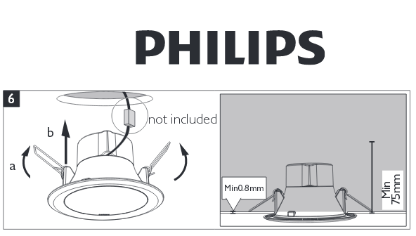 Đèn Downlight âm trần LED 7W Philips 44082 - 2700K/6500K 230V ¢90 Đèn Downlight âm trần LED 7W Philips 44082 - 2700K/6500K 230V ¢90