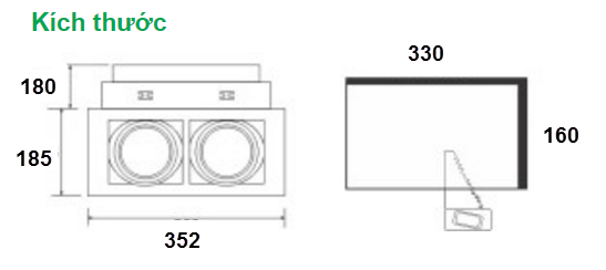 Đèn Downlight âm trần chiếu điểm 2 bóng cao áp CDM-T 70W G12 Philips Spotlight MULTILUX SY-B1622 Đèn Downlight âm trần chiếu điểm 2 bóng cao áp CDM-T 70W G12 Philips Spotlight MULTILUX SY-B1622