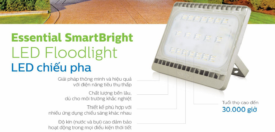 Đèn pha LED Floodlight Philips BVP161 LED90/NW 100W 220-240V WB GREY KR 3000K/ 4000K/ 5700K có kết cấu vững chắc Đèn pha LED Floodlight Philips BVP161 LED90/NW 100W 220-240V WB GREY KR 3000K/ 4000K/ 5700K có kết cấu vững chắc