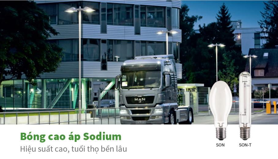 bóng đèn cao áp sodium philips SON-T bóng đèn cao áp sodium philips SON-T