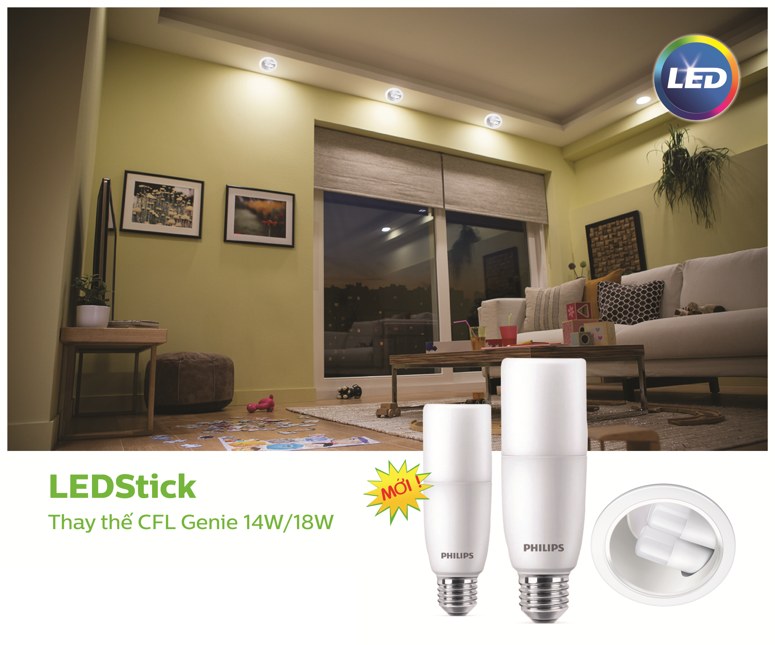 Bóng đèn Philips LED Stick 11W E27 6500K 1150Lm Bóng đèn Philips LED Stick 11W E27 6500K 1150Lm