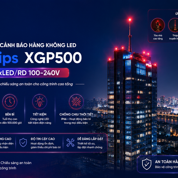 🌟 Đèn Cánh Báo Hàng Không LED Philips XGP500: Tầm Nhìn Vượt Trội Cho Công Trình Xây Dựng 🌟 Khám Phá Ngay!