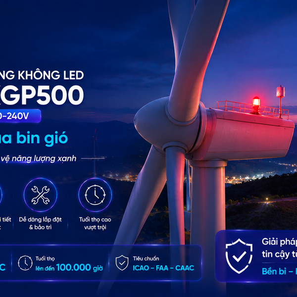 ✨ Đèn cánh báo hàng không LED Philips XGP500: Tầm nhìn dẫn lối an toàn cho tua bin điện gió. Khám phá công nghệ chiếu sáng đột phá!