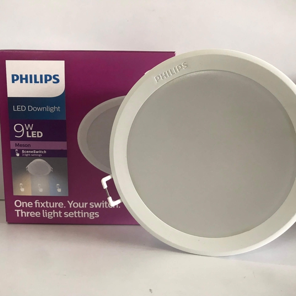 Đèn Downlight LED âm trần đổi màu Philips Meson SSW 105 9W WH recessed
