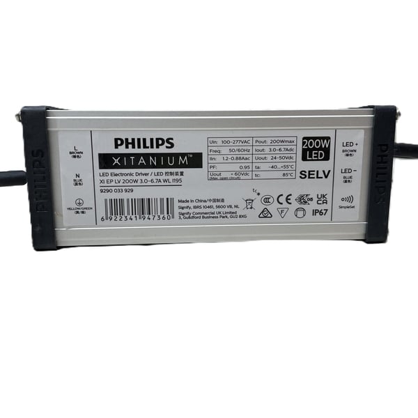 Bộ Nguồn Driver LED Philips Xitanium Xi EP LV 200W: Ánh Sáng Tinh Tế, An Tâm Vận Hành