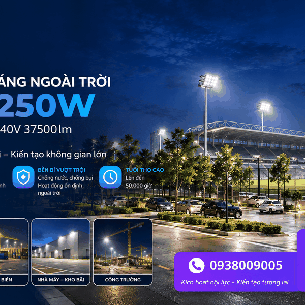[PHILIPS INSIDE] ĐÈN PHA LED FLOODLIGHT CHIẾU SÁNG SÂN TENNIS CITILIGHT CTL115G 250W LED375 WW/NW/CW 220-240V 37500LM