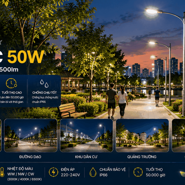 [Philips Inside] Đèn LED Chiếu Sáng Đường Phố Citilight CTL461TEC 50W LED75 WW/NW/CW 220-240V 7500LM