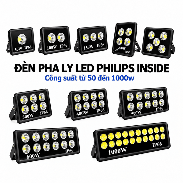 [Philips Inside] Đèn Pha Ly LED Floodlight Chiếu Sáng Quảng Trường Công Viên Citilight CTL130F 600W LED900/CW 220-240V 90000LM