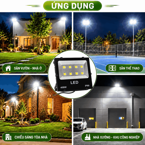 [PHILIPS INSIDE] Đèn Pha LED Floodlight Chiếu Sáng Sân Vận Động Thể Thao CITILIGHT CTL108F 400W LED600/CW 220-240V 60000LM