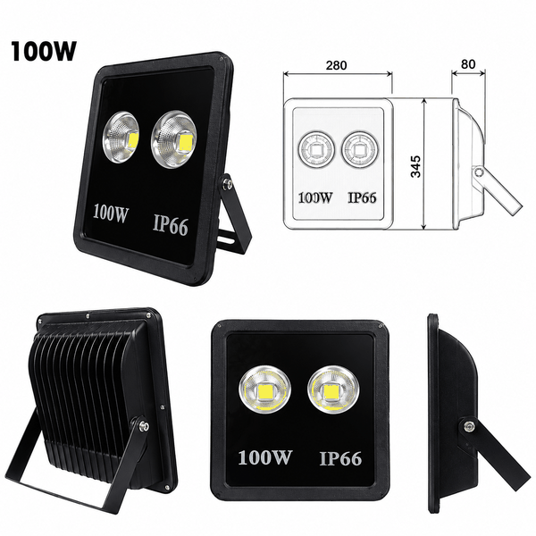 [Philips Inside] Đèn Pha Ly LED Floodlight Chiếu Sáng Cây Cảnh Sân Vườn Citilight CTL122F 100W LED150/WW 220-240V 15000LM