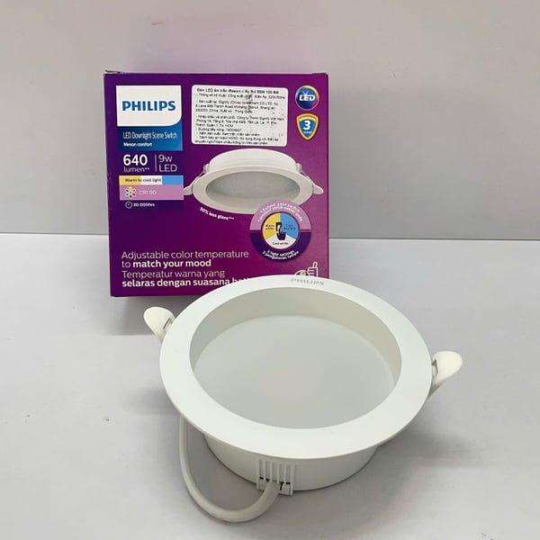 Đèn Downlight Âm Trần Philips Meson: Ánh Sáng Linh Hoạt 3 Chế Độ Cho Không Gian Sang Trọng