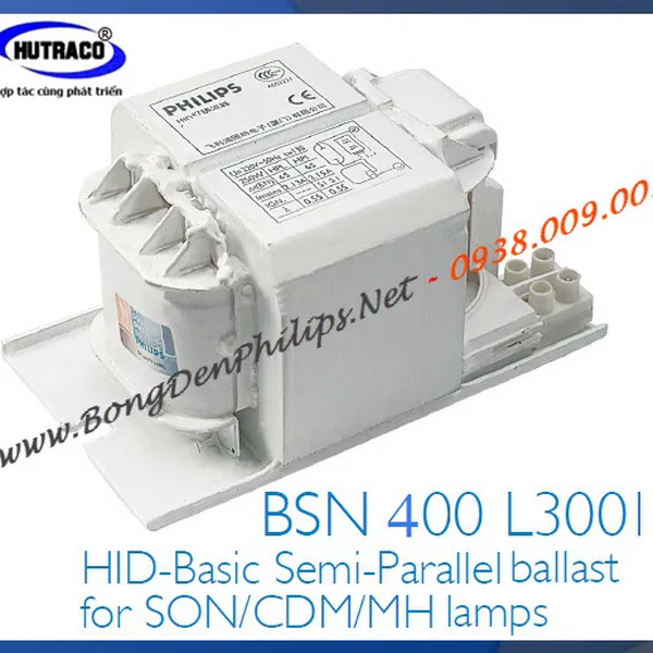 Ballast (tăng phô/chấn lưu) bóng đèn cao áp 400W SODIUM Philips - BSN 400W L300 I
