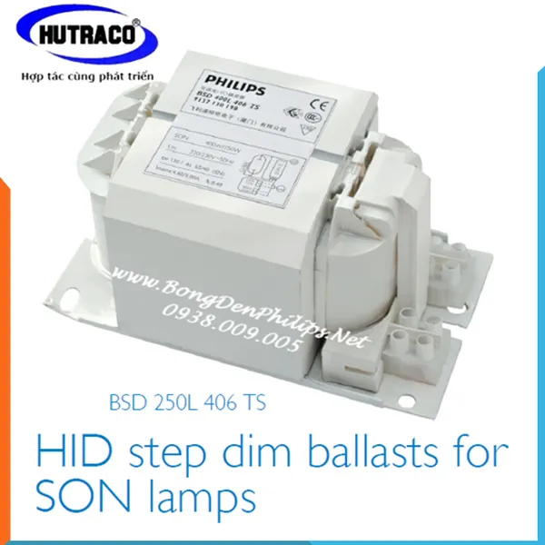 Ballast (Tăng phô/Chấn lưu) đèn cao áp Philips 2 cấp công suất 250W - 150W