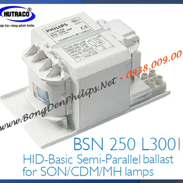 Ballast (tăng phô/chấn lưu) dùng cho bóng đèn đường cao áp Philips BSN 150W L300 I