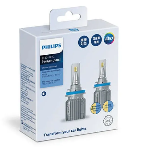 Bộ đèn sương mù xe hơi ô tô Philips LED-FOG H16 UE X2 ánh sáng trắng 12V-6000K