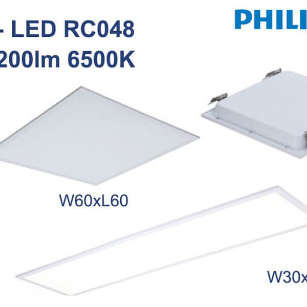 Bộ máng đèn âm trần Panel Philips RC048B 36W LED32S/865 PSU 600x600 NOC GM