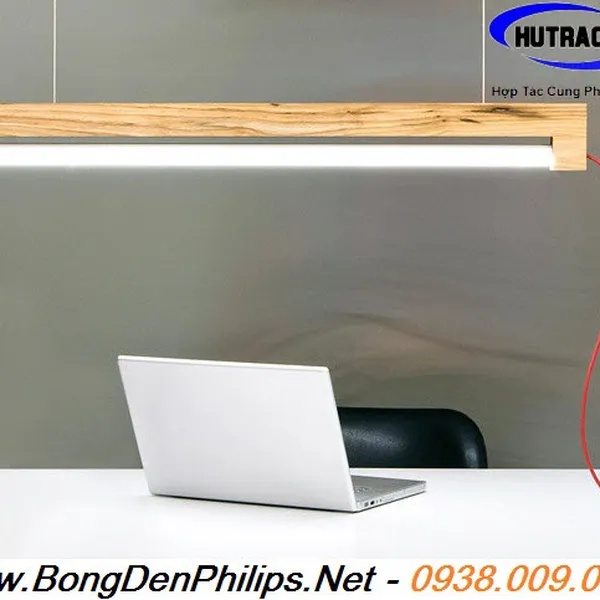 Bộ máng đèn gỗ HUTRA Lighting bóng đèn Essential Ledtube 1m2 Philips 20W