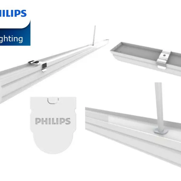 Combo 10 Bộ máng đèn LED 0m6 T8 Philips 11W SmartBright Slim Batten BN012C LED10/CW L600