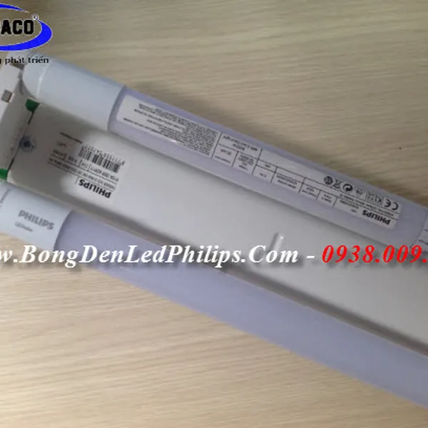 Bộ máng đèn Led tuýp 2 bóng T8 1m2 Philips Ledtube 2x18W - chiếu sáng hiệu quả cho xưởng may