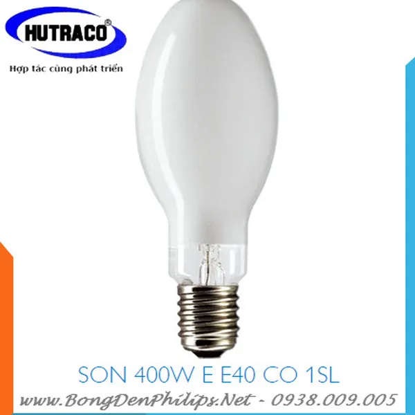 Bóng đèn cao áp dạng bầu Sodium Philips SON 400W E40 ánh sáng vàng