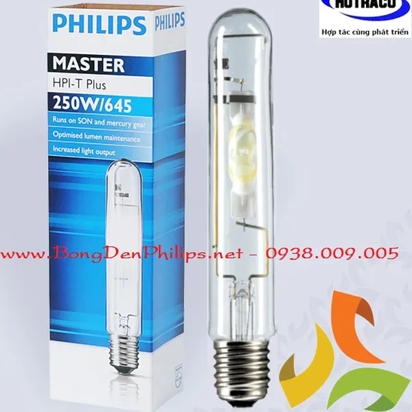 Bóng đèn cao áp Metal Halide Philips HPI-T 250W/645 dạng thẳng E40