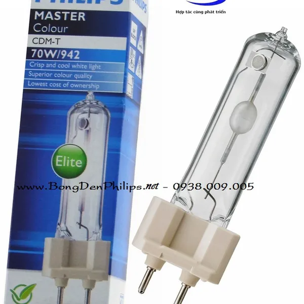 Bóng đèn cao áp Philips Master CDM-T 70W 830/942 G12 1CT/12