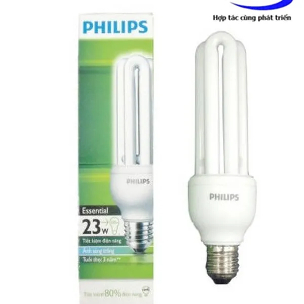 Bóng đèn Compact Philips 23W 3U - Ánh sáng vàng (WW)
