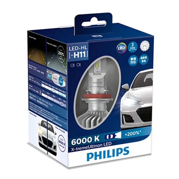Bóng đèn pha Led xe ô tô/ xe hơi Philips X-tremeUltinon H11 LED 11362 6000K + 200%