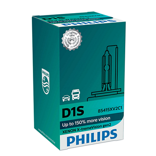 Bóng đèn pha ôtô / xe hơi Philips Xenon D1S 85415 XV2 85V 35W  P32D-2 C1 Tăng sáng 150%, sáng vàng tiêu chuẩn 4800K
