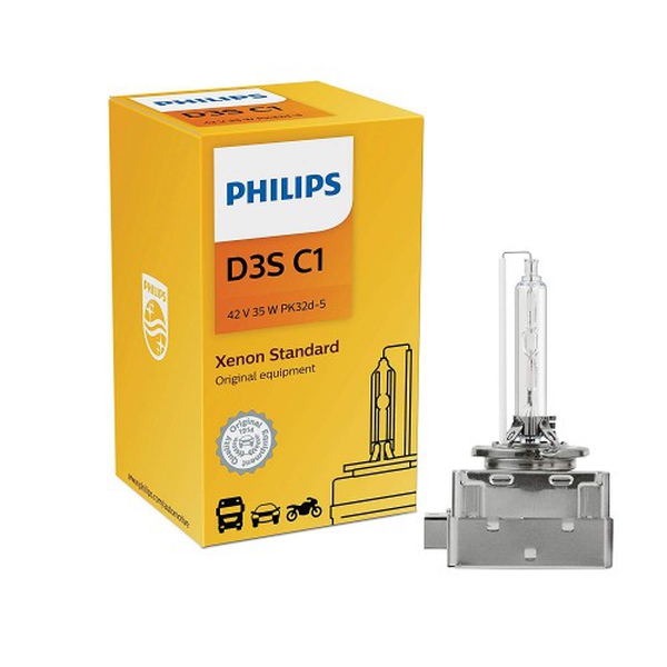 Bóng đèn pha ôtô/ xe hơi Philips Xenon D3S 42403 85V 35W C1  sáng vàng tiêu chuẩn 4200K
