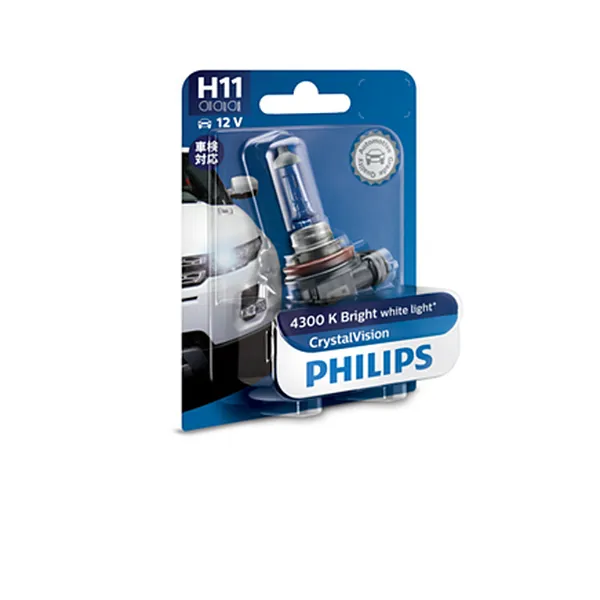 Bóng đèn xe hơi/ xe ô tô Halogen Philips CRYSTAL VISION H11/WBT10 12362 CV 12V 55W ánh sáng 4300K