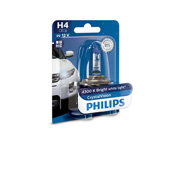 Bóng đèn xe hơi/ xe ô tô Halogen Philips CRYSTAL VISION H4 12342 CV (H4&WBT10) 12V 55W ánh sáng 4300K