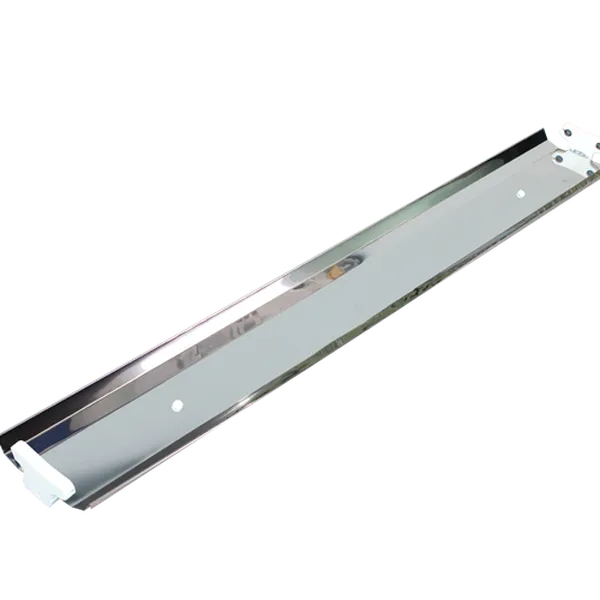 Máng đèn công nghiệp chóa inox phản quang 1m2 dùng cho 2 bóng-CN212C