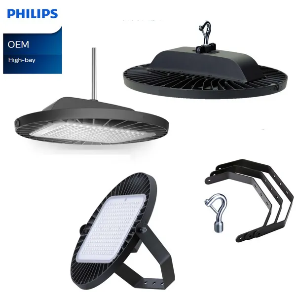 Đèn LED Highbay GreenPerform Philips OEM BYS698P 240W 24,000LM 857 chiếu sáng nhà xưởng công nghiệp