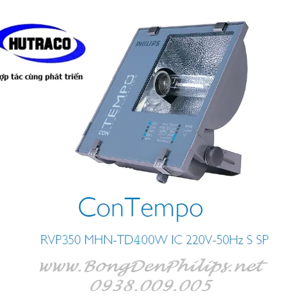 Đèn Pha cao áp Philips Con Tempo RVP350 SON-T400W đối xứng