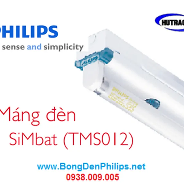 Máng đèn huỳnh quang 1m2 Philips TMS012 1xT-LD 36W
