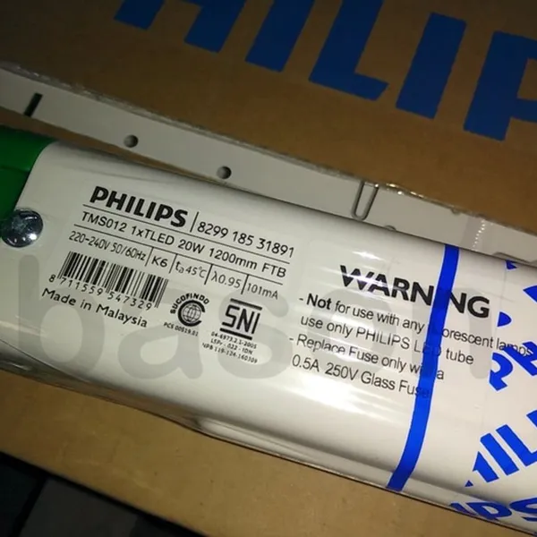 Máng đèn Led Philisp TMS012 1xT-Led tube 1200mm FTB (chưa bao gồm bóng)