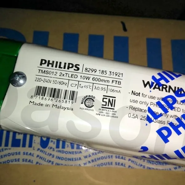 Máng đèn Led Philisp TMS012 2xT-Led tube 1200mm FTB (chưa bao gồm bóng)