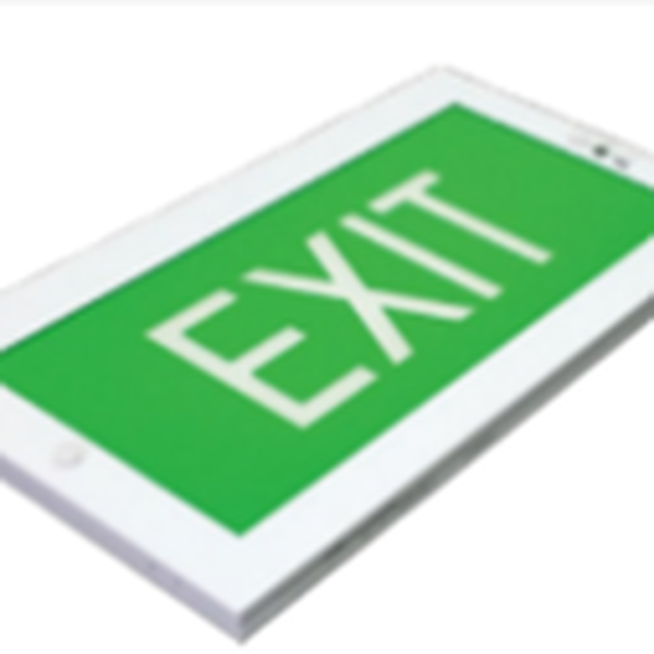 TEJ 600 Đèn Exit chỉ lối thoát hiểm chiếu sáng khẩn cấp PCCC Box type emergency exit sign c/w 2hrs nickel cadmium batteries & LED light source.