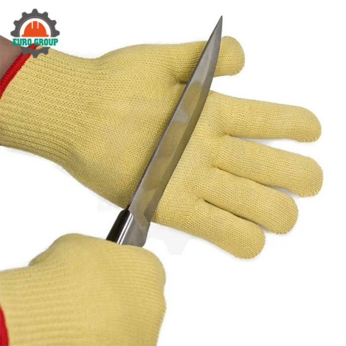 Găng tay aramid chống cắt và chịu nhiệt 100 độ c dài 25cm Găng tay aramid chống cắt và chịu nhiệt 100 độ c dài 25cm