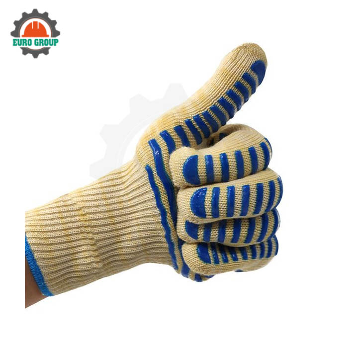 Găng Tay Chịu Nhiệt Lò Nướng Chất Liệu Aramid + Silicone Chống Trượt Găng Tay Chịu Nhiệt Lò Nướng Chất Liệu Aramid + Silicone Chống Trượt